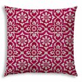 Palacedesigns 20 in. Pink Medallion Indoor & Outdoor Sewn Throw Pillow Multi Color PA3664732